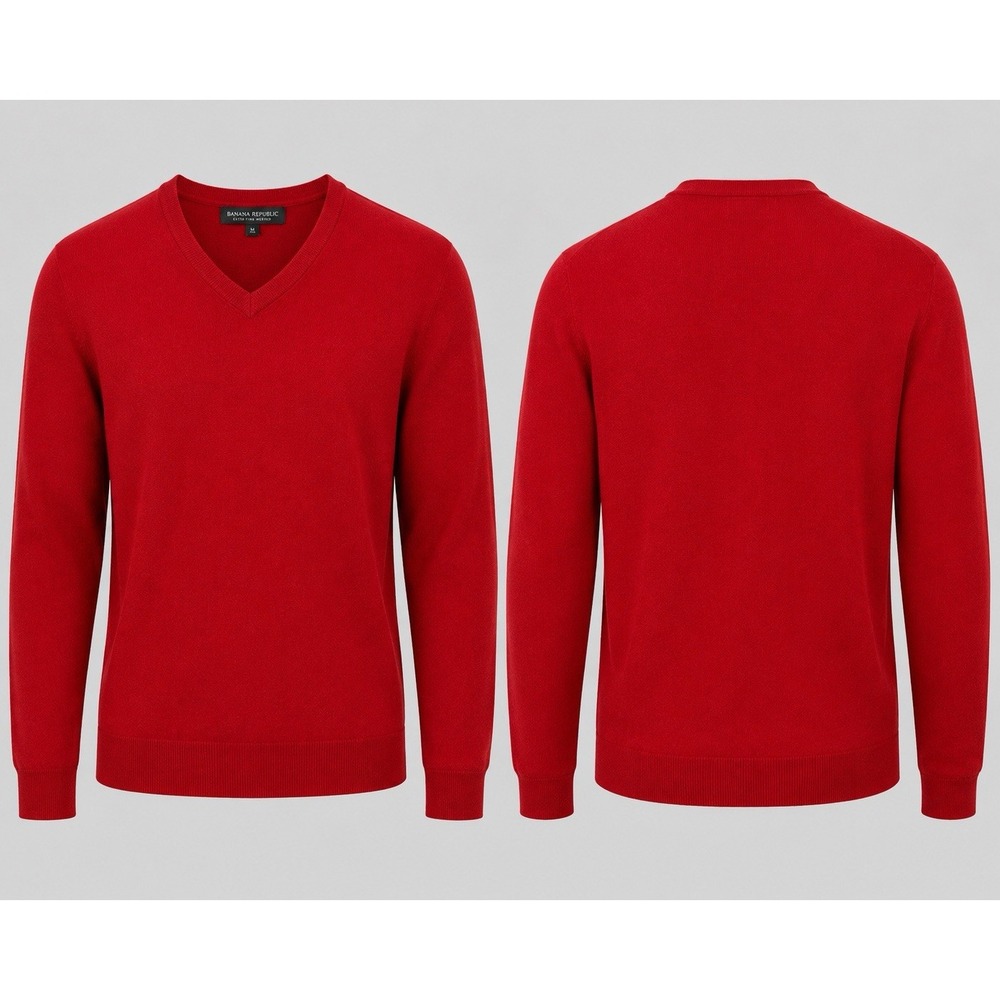Banana Republic Extra Fine Merino Wool Sweater womens medium  red   L/s